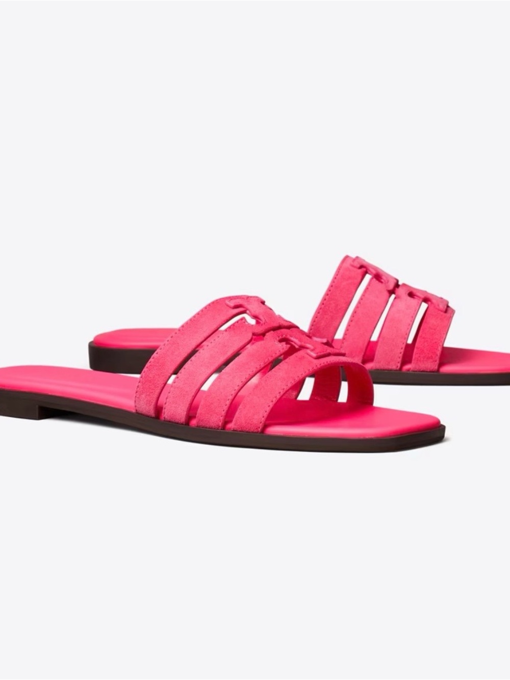 Tory Burch Ines Slide Fuchsia Suede size 7.5 - Picture 10 of 10